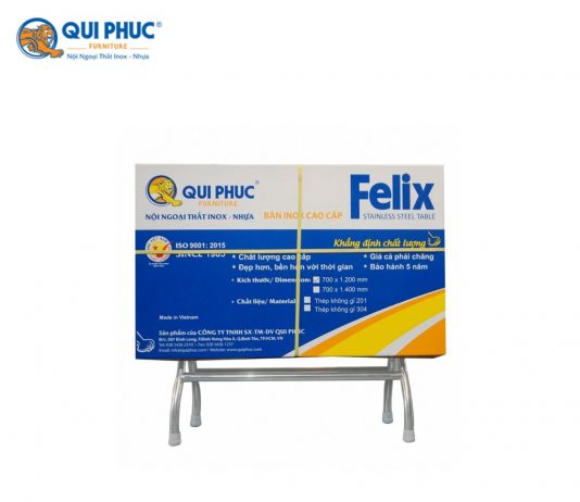 Top 4 ưu điểm của bàn xếp inox 7*14 FELIX 304/304 6U phi 32
