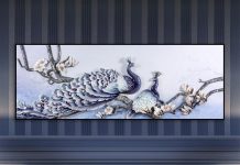 Sở hữu mẫu tranh phù điêu chim công độc đáo tại Artena Decor